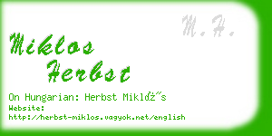 miklos herbst business card